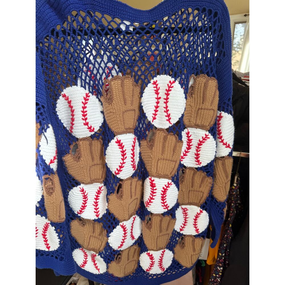 Vintage Berekz baseball sweater 100% cotton size M/L - Picture 5 of 6